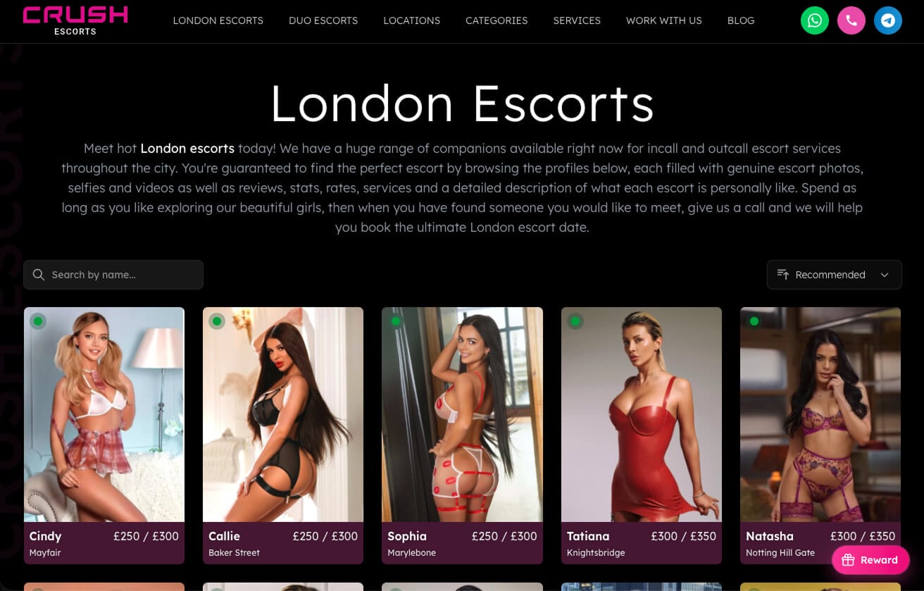 Escort Website Design